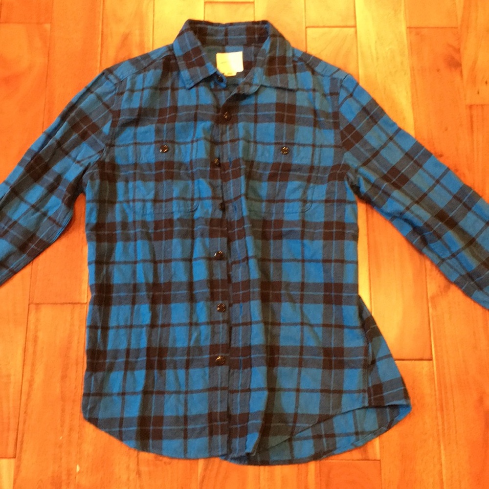 American Eagle Light Blue Flannel Worn Once